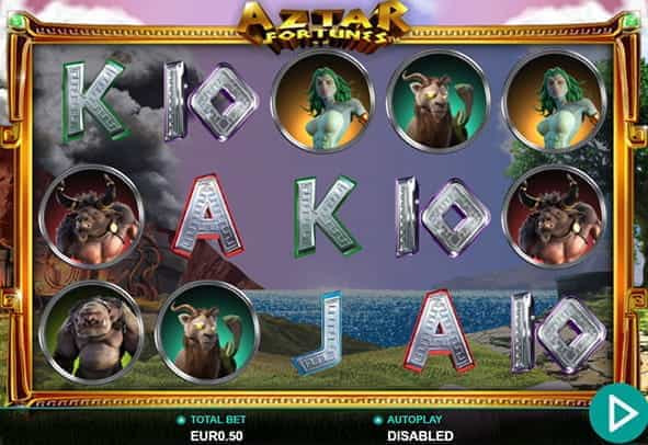 Demo game of the Bla Bla Bla Studios slot, Aztar Fortunes