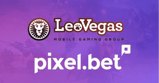 The LeoVegas and Pixel.bet logos