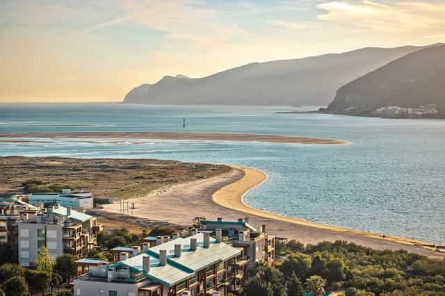 A town on the sea-front in Portugal.