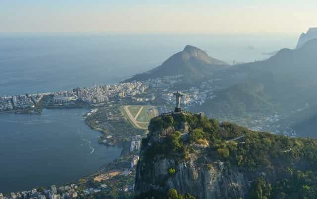 The coastline in Rio de Janeiro, Brazil.