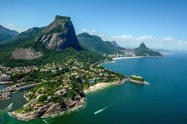 The coastline of Rio, Brazil.