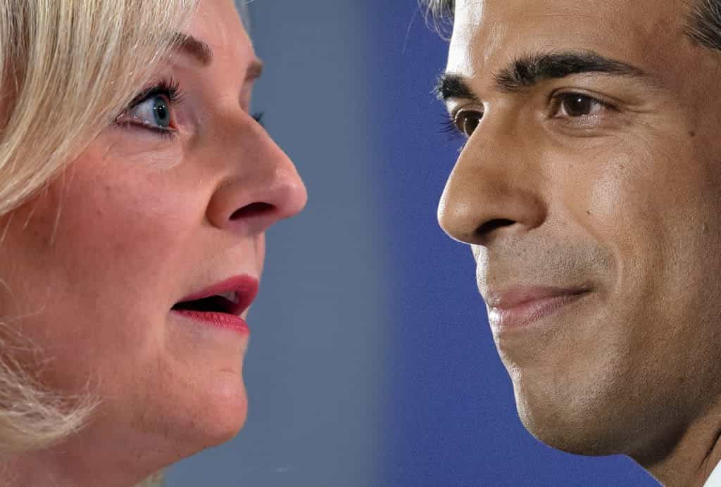 Liz Truss and Rishi Sunak face-to-face.