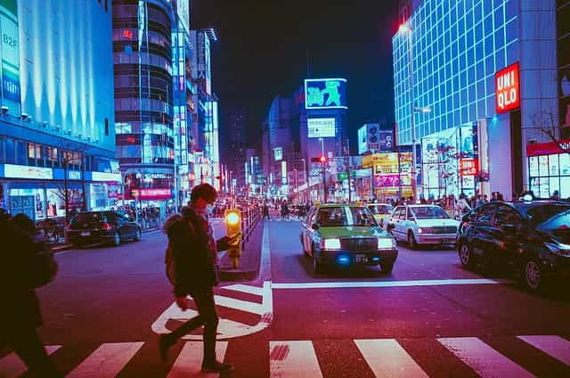 Osaka at night.